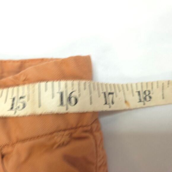 Sundance Womens 12P 33x27.5 Petite Orange Floral Embroidered Chino Khaki Pants - Picture 5 of 7